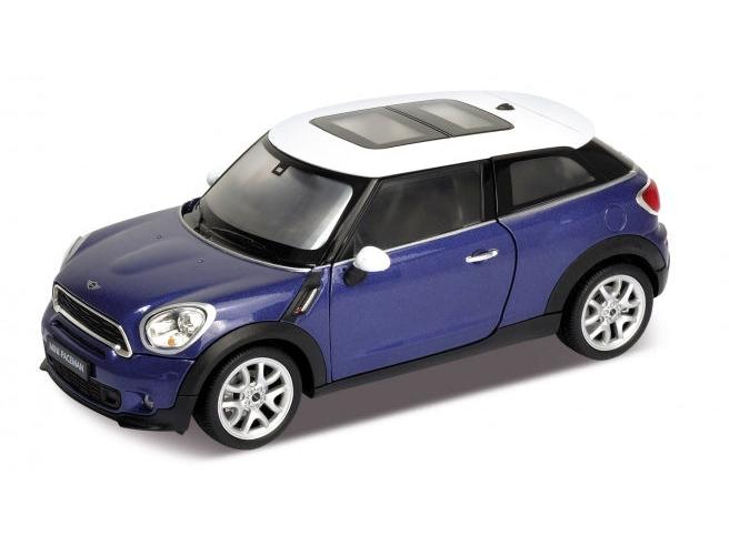 BMW Mini Cooper S Paceman Blue 1:24 Scale Welly Diecast Model-Welly-Diecast Model Centre