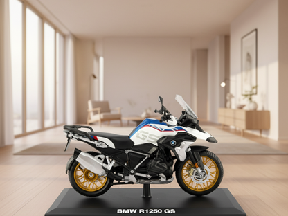 BMW R 1250 GS diecast 1:12 White/Blue Maisto Motorcycle Model