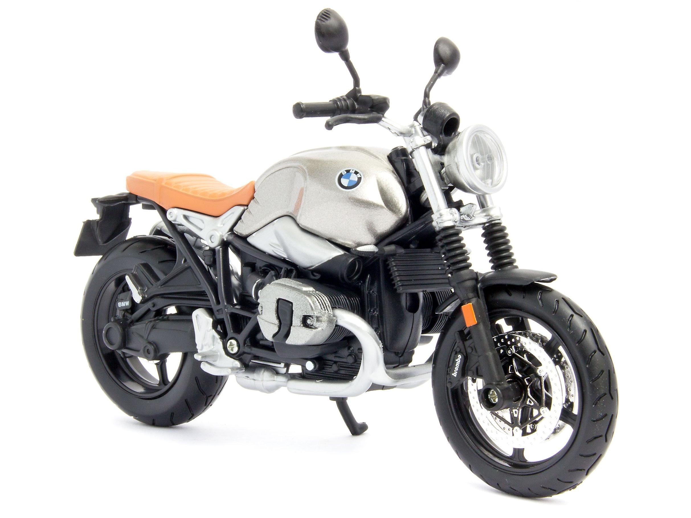 BMW R nine T Scrambler Grey 1:12 Scale Maisto Diecast Model-Maisto-Diecast Model Centre