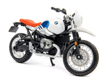 BMW R nineT Urban GS White 1:18 Scale Bburago Diecast Model-Bburago-Diecast Model Centre