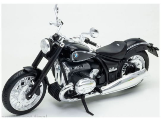 BMW R18 Black - 1:12 Scale-Welly-Diecast Model Centre