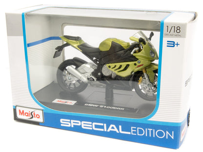 BMW S 1000 RR green - 1:18 Scale Motorbike Model-Maisto-Diecast Model Centre