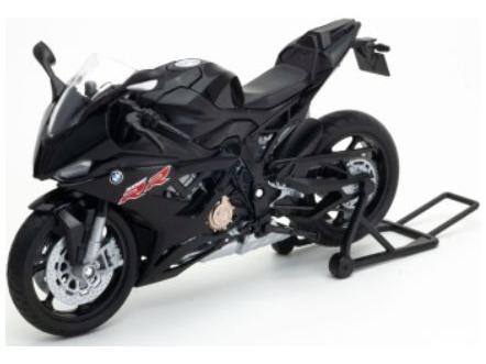 BMW S1000 RR Black 1:12 Scale Welly Diecast Model Motorcycle-Welly-Diecast Model Centre