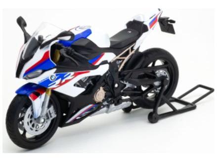 BMW S1000 RR White/Blue 1:12 Scale Welly Diecast Model Motorcycle-Welly-Diecast Model Centre