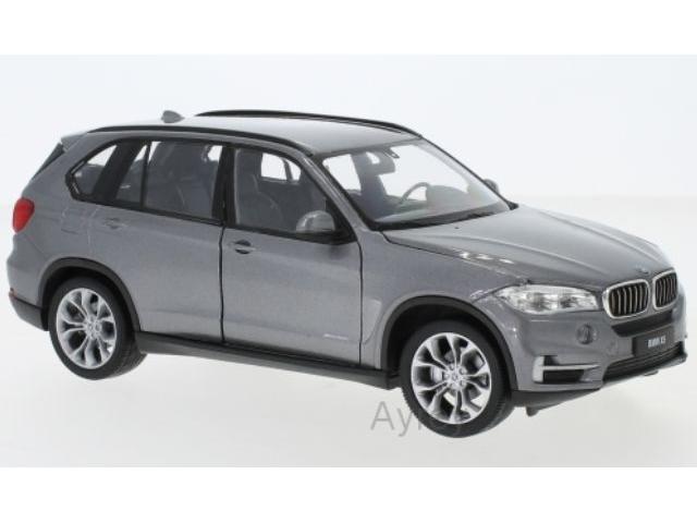 BMW X5 (F15) Metallic Grey 1:24 Scale Welly Diecast Model-Welly-Diecast Model Centre