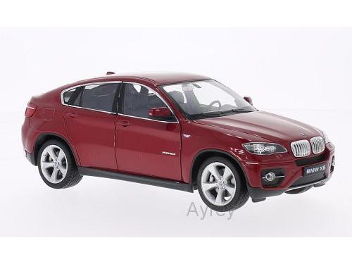 BMW X6 Dark Red 1:24 Scale Welly Diecast Model-Welly-Diecast Model Centre
