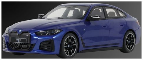 BMW i4 M50 2021 Blue 2021 1:18 Scale OttOmobile Resin Model-OttOmobile-Diecast Model Centre