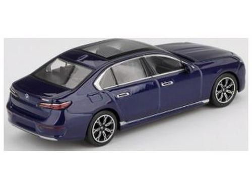 BMW i7 XDrive60 Tanzanite Blue Metallic (RHD) 1:64 Scale MINI GT Diecast Model Car-MINI GT-Diecast Model Centre