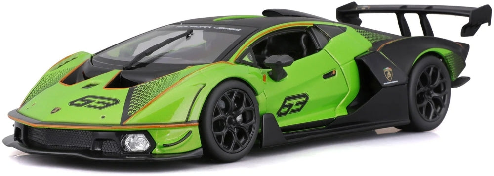 Lamborghini Essenza SCV12 Green/Black #63 1:24 Scale Diecast Model Car – Bburago