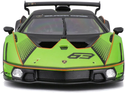 Lamborghini Essenza SCV12 Green/Black #63 1:24 Scale Diecast Model Car – Bburago