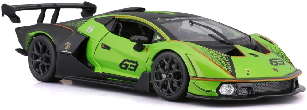Lamborghini Essenza SCV12 Green/Black #63 1:24 Scale Diecast Model Car – Bburago