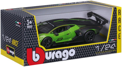 Lamborghini Essenza SCV12 Green/Black #63 1:24 Scale Diecast Model Car – Bburago