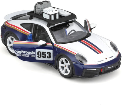 Porsche 911 #953 Rallye Dakar 2023 Maquette de voiture à l'échelle 1:24