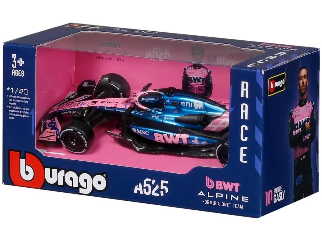 BWT Alpine A525 #10 F1 2025 Pierre Gasly 1:43 Scale Diecast Model Car – Bburago-Bburago-Diecast Model Centre