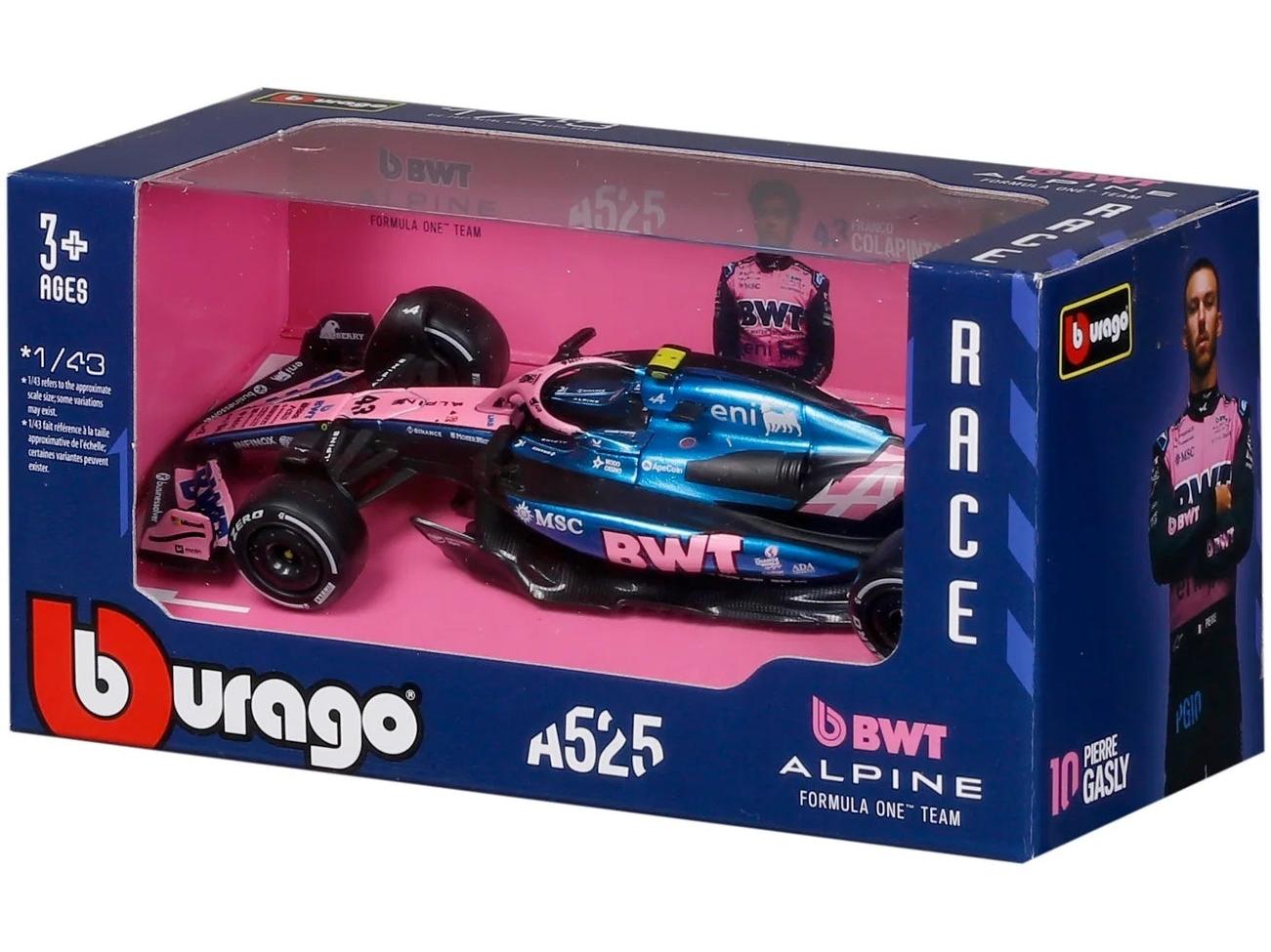 BWT Alpine A525 #43 F1 2025 Franco Colapinto 1:43 Scale Diecast Model Car – Bburago-Bburago-Diecast Model Centre
