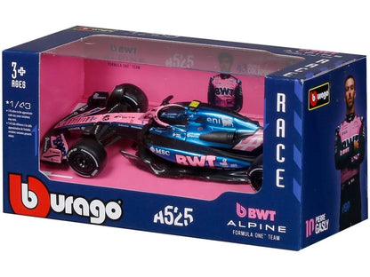 BWT Alpine A525 #43 F1 2025 Franco Colapinto 1:43 Scale Diecast Model Car – Bburago-Bburago-Diecast Model Centre