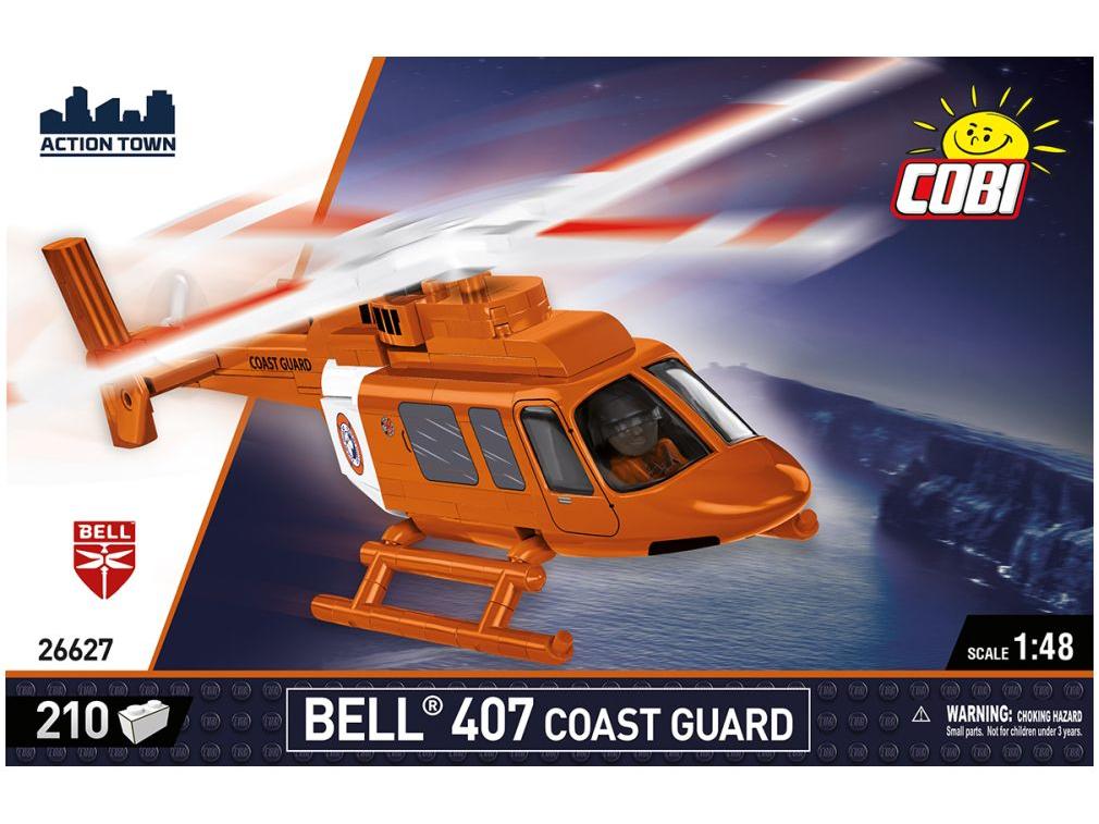 Bell 407 Coast Guard (210 pcs) Cobi Brick Build Kit-Cobi-Diecast Model Centre