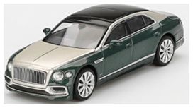 Bentley Flying Spur White Sand Verdant (LHD) 1:64 Scale MINI GT Diecast Model-MINI GT-Diecast Model Centre