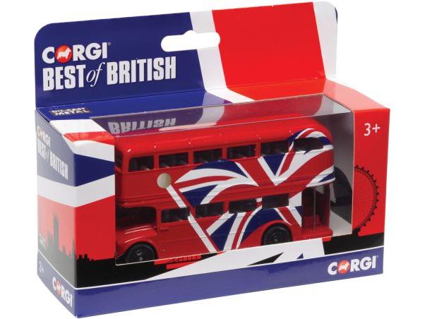 Best of British London Bus Union Jack 1:64 Scale Corgi Diecast Model-Corgi-Diecast Model Centre