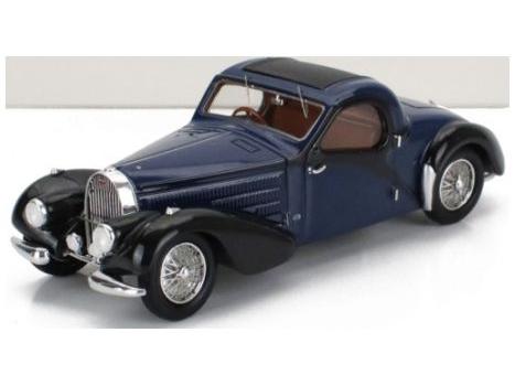Bugatti 57C Atalante Coupe Blue/Black sn.57641 Toit Ouvrant Closed Roof 1938 1:43 Scale Kess Resin Model-Kess-Diecast Model Centre