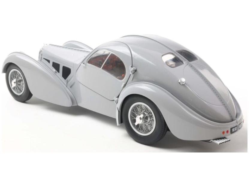 Bugatti Atlantic Type 57 SC Matte Silver 1937 1:18 Scale Solido Diecast Model Car-Solido-Diecast Model Centre