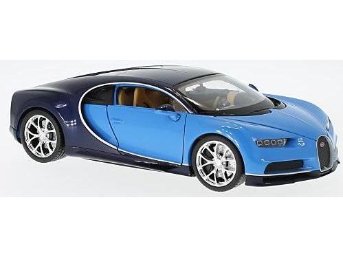 Bugatti Chiron 2016 Blue 1:24 Scale Welly Diecast Model-Welly-Diecast Model Centre