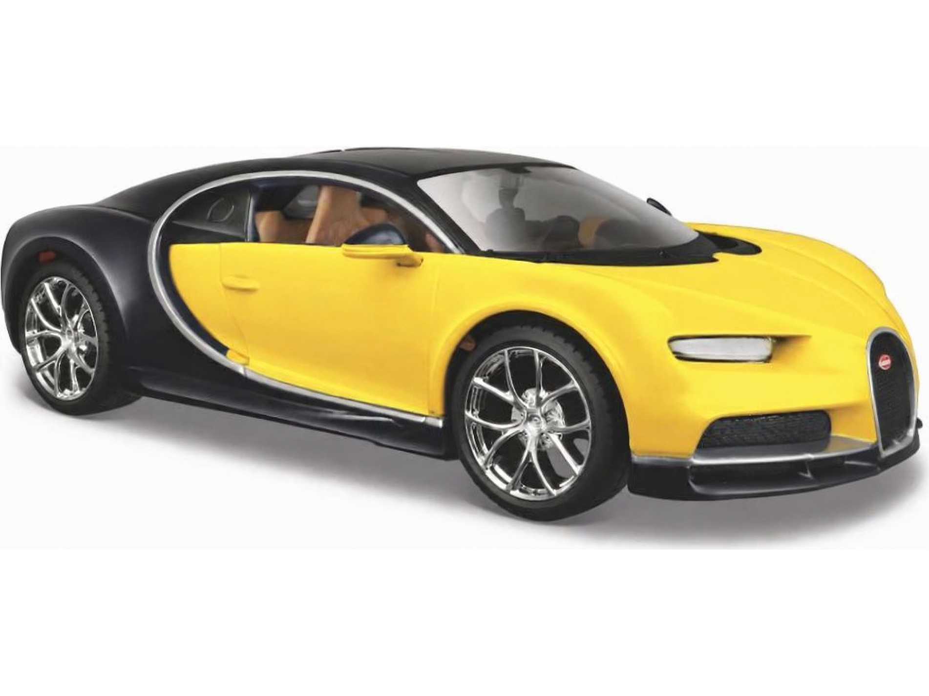 Bugatti Chiron 2018 Yellow/Black 1:24 Scale Diecast Model Car – Maisto-Maisto-Diecast Model Centre