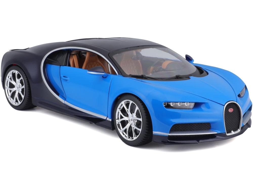 Bugatti Chiron Blue/Black 1:18 Scale Diecast Car – Bburago-Bburago-Diecast Model Centre