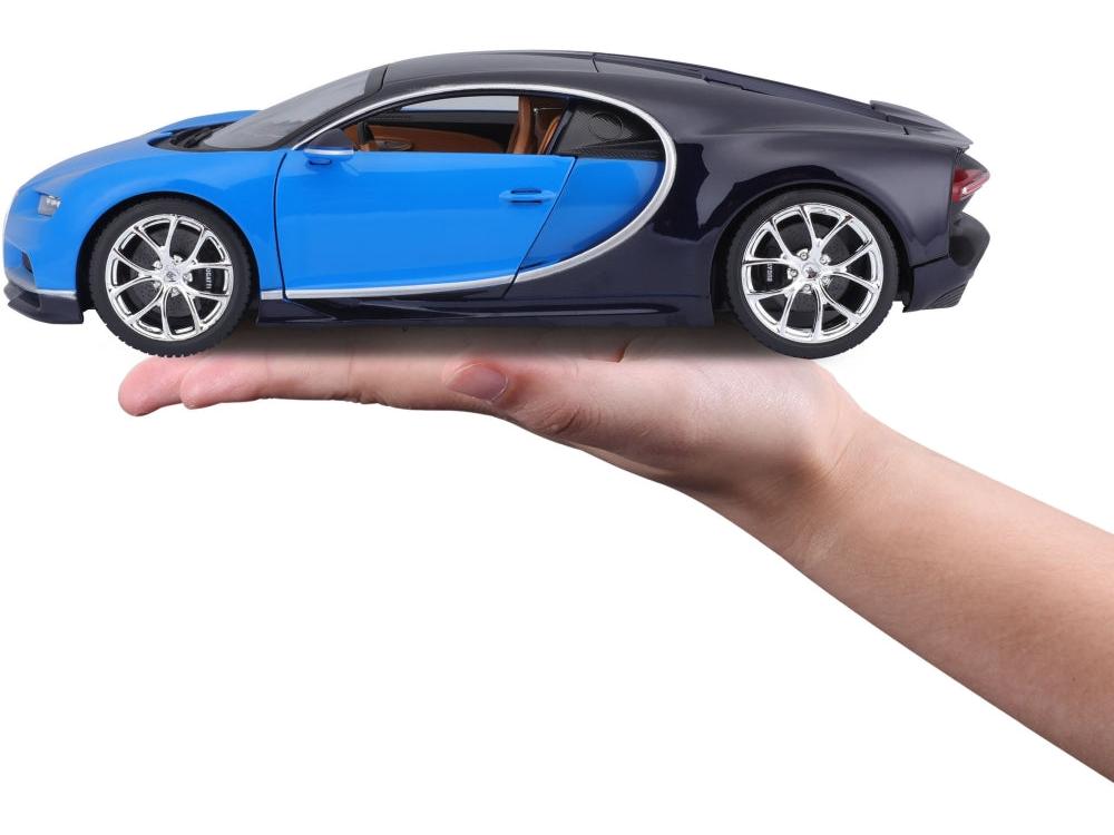 Bugatti Chiron Blue/Black 1:18 Scale Diecast Car – Bburago-Bburago-Diecast Model Centre