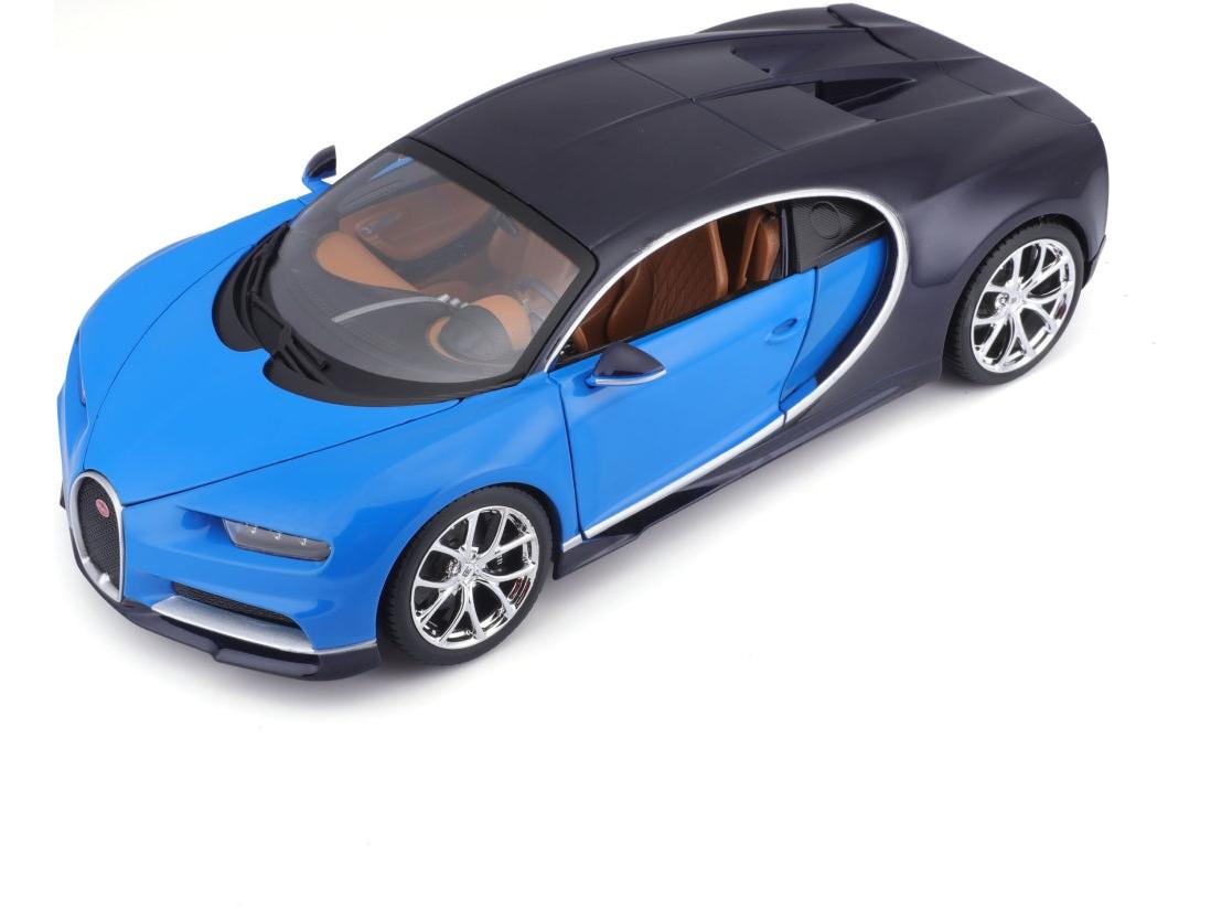 Bugatti Chiron Blue/Black 1:18 Scale Diecast Car – Bburago-Bburago-Diecast Model Centre