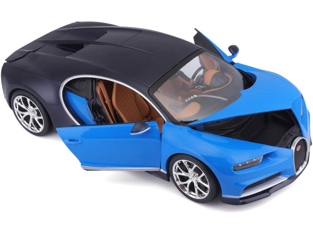 Bugatti Chiron Blue/Black 1:18 Scale Diecast Car – Bburago-Bburago-Diecast Model Centre