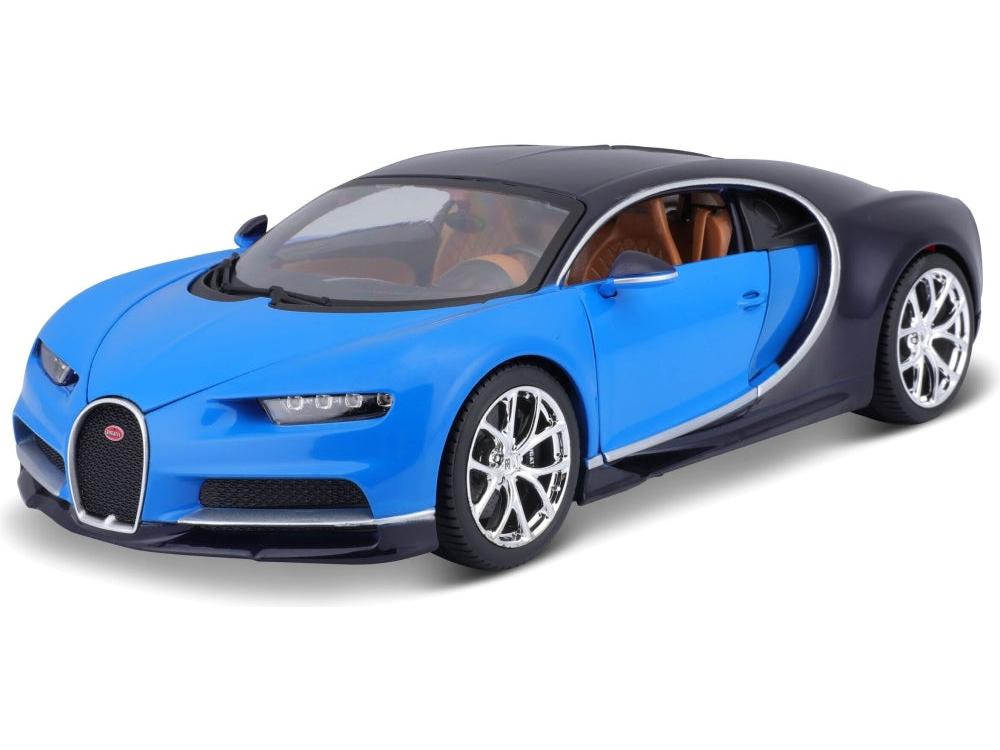 Bugatti Chiron Blue/Black 1:18 Scale Diecast Car – Bburago-Bburago-Diecast Model Centre