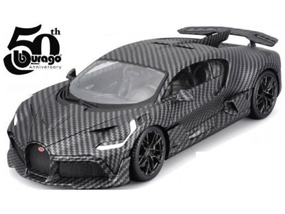 Bugatti Divo 2019 Carbon Bburago 50th Anniversary - 1:18 Scale Diecast Model Car-Bburago-Diecast Model Centre