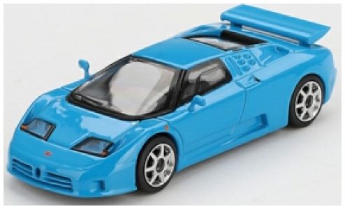 Bugatti EB110 Super Sport Blu Bugatti (LHD) (Blister Packaging) 1:64 Scale MINI GT Diecast Model-MINI GT-Diecast Model Centre