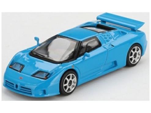 Bugatti EB110 Super Sport Blu Bugatti (LHD) (Blister Packaging) 1:64 Scale MINI GT Diecast Model-MINI GT-Diecast Model Centre