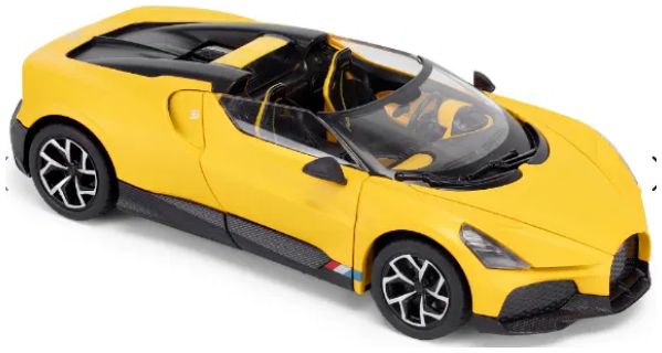 Bugatti Mistral Yellow 1:24 Scale CMJ - Jian Feng Juan Toys Diecast Model-CMJ - Jian Feng Juan Toys-Diecast Model Centre