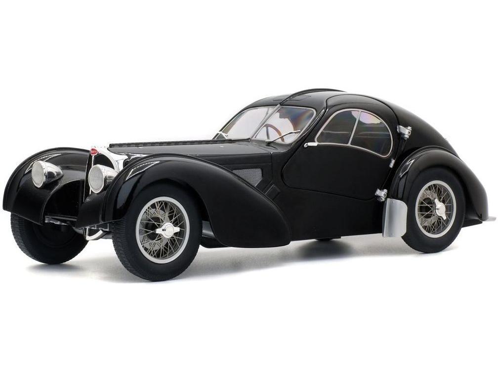 Bugatti Type 57 SC Atlantic 1937 Black 1:18 Scale Solido Diecast Model-Solido-Diecast Model Centre