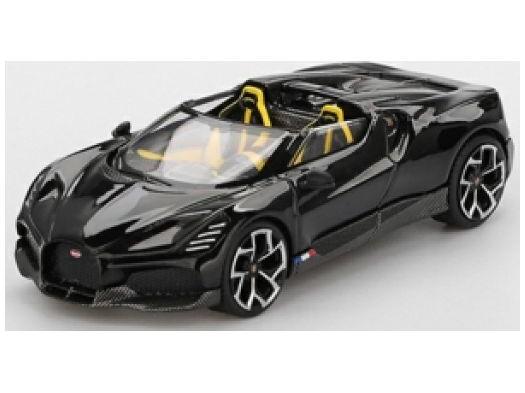 Bugatti W16 Mistral Black (LHD) Blister Packaging 1:64 Scale MINI GT Diecast Model Car-MINI GT-Diecast Model Centre