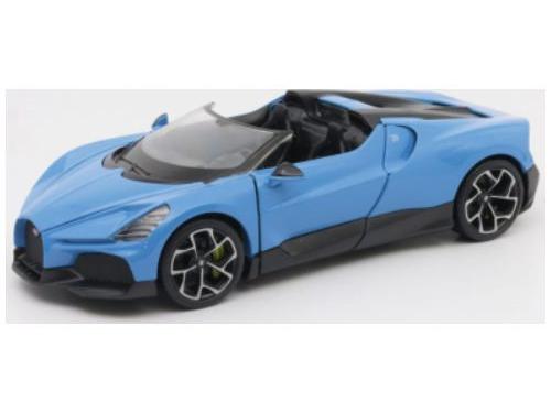 Bugatti W16 Mistral Blue/Black 1:24 Scale Welly Diecast Model-Welly-Diecast Model Centre