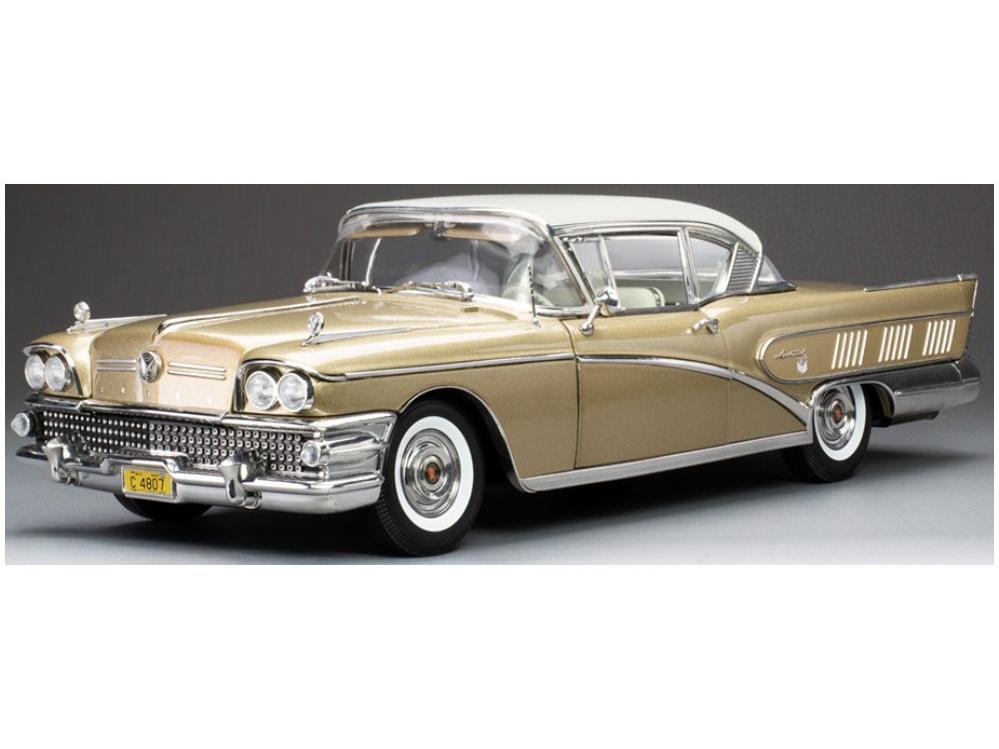 Buick Limited Riviera Coupe Glacier White Gold Mist 1958 1:18 Scale Sun Star Diecast Model Car-Sun Star-Diecast Model Centre