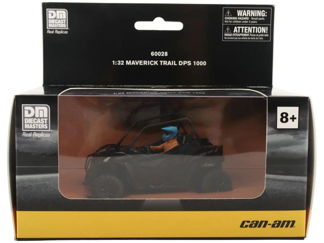 CAN-AM Maverick Trail DPS 1000 Black 1:32 Scale Diecast ATV – Diecast Masters-Diecast Masters-Diecast Model Centre