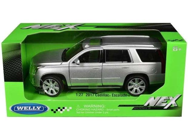 Cadillac Escalade 2017 Silver 1:24 Scale Diecast Car – Welly-Welly-Diecast Model Centre