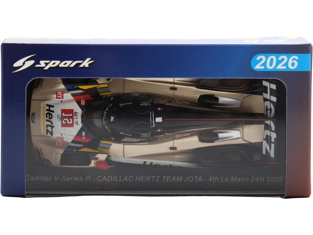 Cadillac V-Series.R Hertz Team Jota #12 4th Le Mans 24H 2026 Lynn/Stevens/Nato 1:43 Scale Resin Car – Spark-Spark-Diecast Model Centre