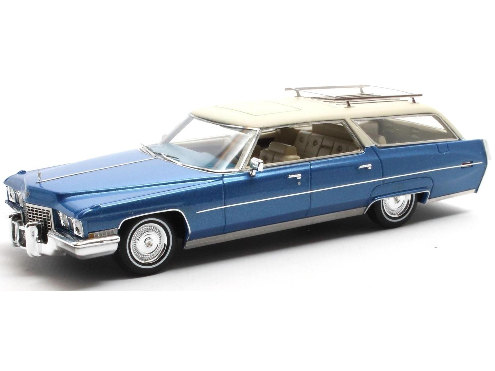 Cadillac deVille Wagon Blue/Cream 1972 1:43 Scale Matrix Resin Model Car-Matrix-Diecast Model Centre