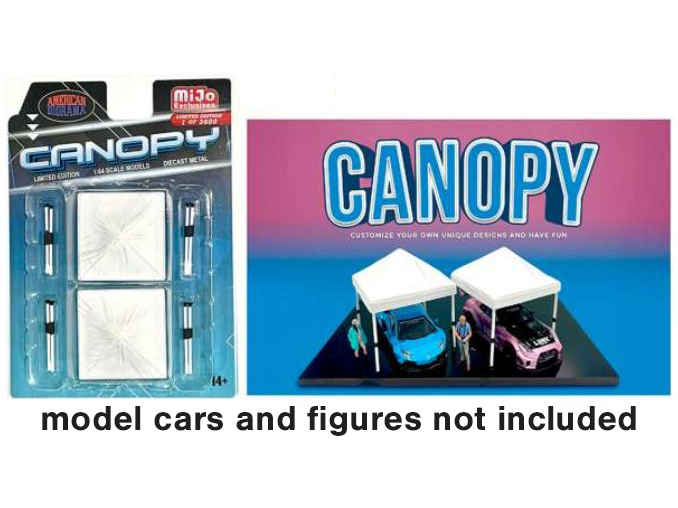 Canopy white (set of 2) - 1:64 Scale Model Accessory-American Diorama-Diecast Model Centre