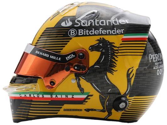 Carlos Sainz F1 Italian GP Monza 2024 Helmet 1:5 Scale Looksmart Resin Replica-Looksmart-Diecast Model Centre