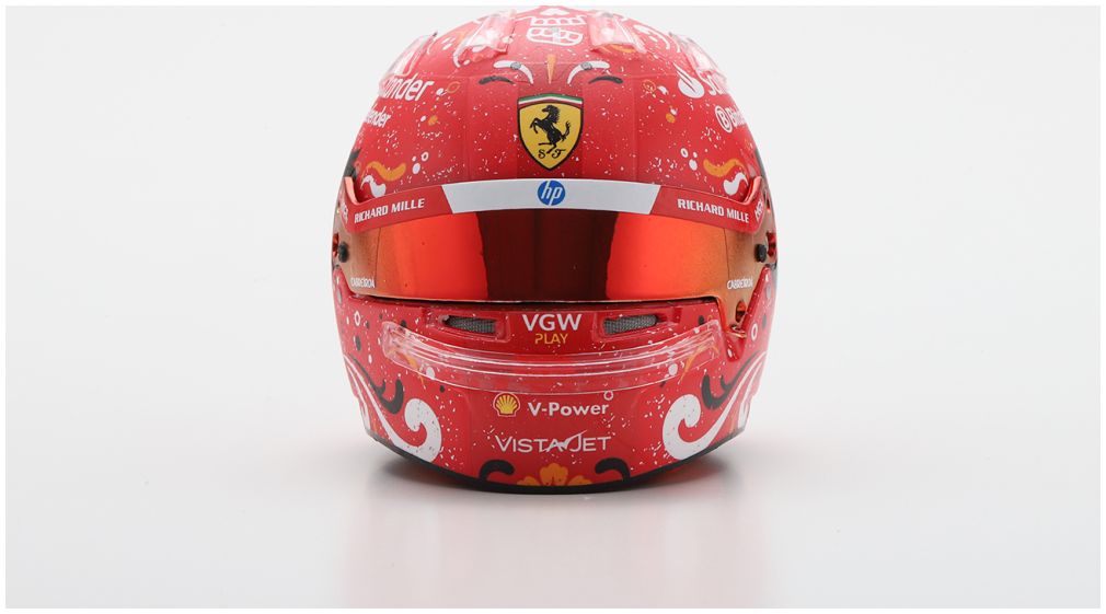 Carlos Sainz Winner F1 Mexican GP 2024 Helmet 1:5 Scale Looksmart Resin Replica-Looksmart-Diecast Model Centre