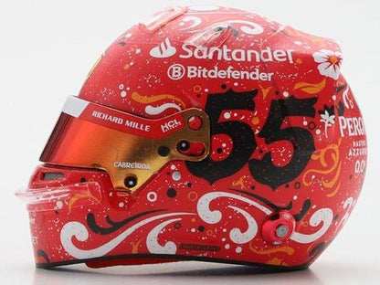 Carlos Sainz Winner F1 Mexican GP 2024 Helmet 1:5 Scale Looksmart Resin Replica-Looksmart-Diecast Model Centre
