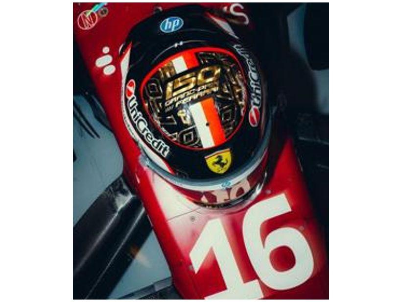 Charles Leclerc F1 Abu Dhabi GP 2025 Helmet 1:5 Scale Resin Replica – Looksmart-Looksmart-Diecast Model Centre