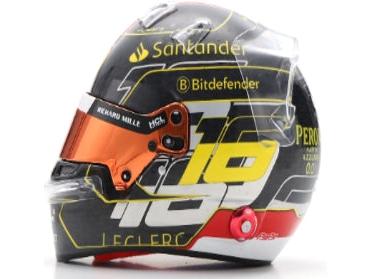 Charles Leclerc F1 Italian GP 2024 1:5 Scale Resin Replica Helmet – Looksmart-Looksmart-Diecast Model Centre